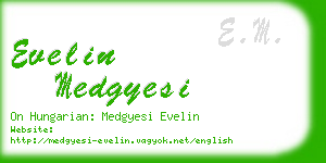 evelin medgyesi business card